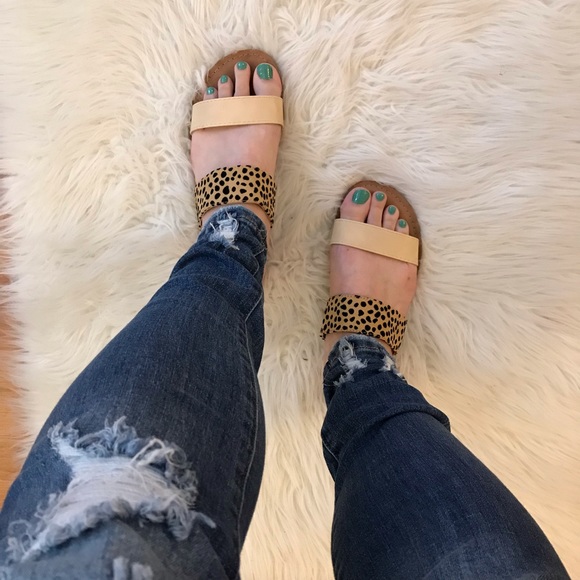 Cleo Double Banded Leopard Sandals - Picture 9 of 13
